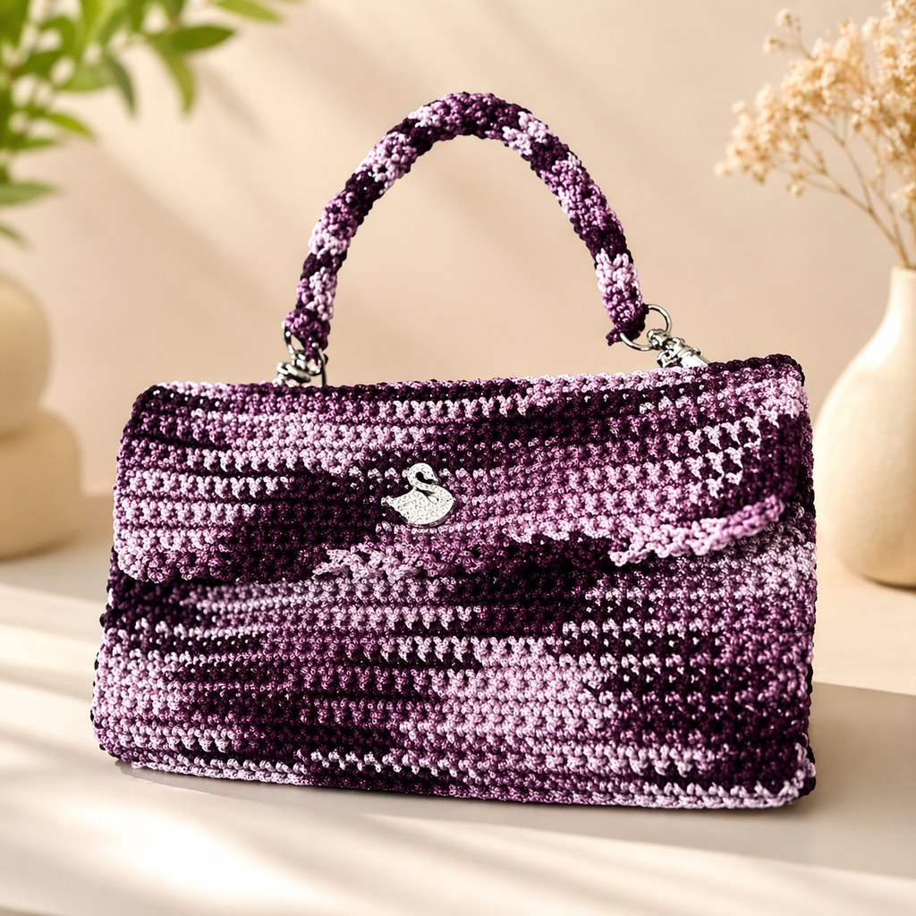 Handmade Crochet Handbag for Women | Premium Knitted Purse | Stylish Mini Tote Bag | Lightweight & Trendy Design